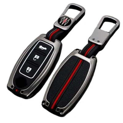 Afbeelding van Happyit Zinklegering Autosleutel Cover Case fit voor Nissan Qashqai Juke J10 J11 X Trail T31 T32 Kicks Tiida Pathfinder Infiniti Q50 Keyless Accessoires (B, Matte kleur)