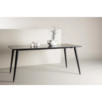 Afbeelding van Svea Pura rechthoekige eettafel 180 x 90 cm zwart Hout
