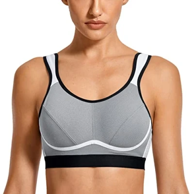 Afbeelding van SYROKAN High Impact Support Wirefree Bounce Control Plus maten Workout sportbeha Voor Dames Donker grijs 75C