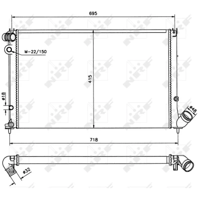 Afbeelding van NRF Radiateur 58020