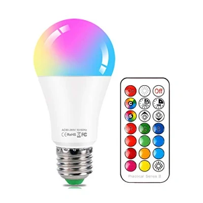 Afbeelding van HYDONG Gloeilamp E27 LED kleurverandering lamp met afstandsbediening, 10W RGB + koud wit dimbaar Edison gekleurde lampen voor slaapkamer woonkamer sfeerlicht