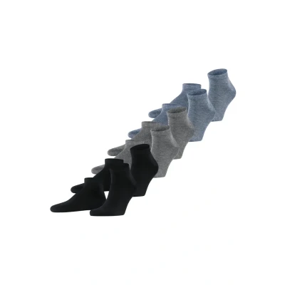 Afbeelding van Falke Happy 6PACK Sneaker Socks Everyday Casual Sokken, Heren, Maat: 47 50, Black/blue