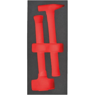 Afbeelding van Milwaukee Empty 2 pc Engineer &amp; Dead blow hammer Foam set Lege inlay hamer (2 delig) 4932493682