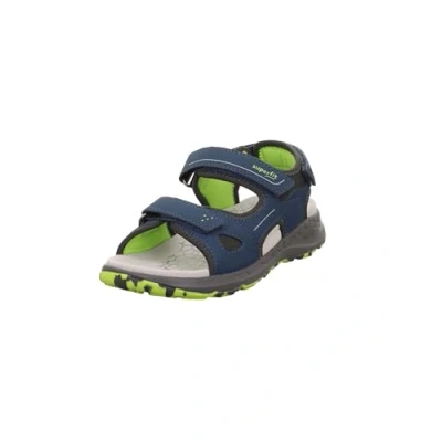 Afbeelding van Superfit Criss Cross Sandalen voor jongens, blauw groen 8040, 35 EU Weit