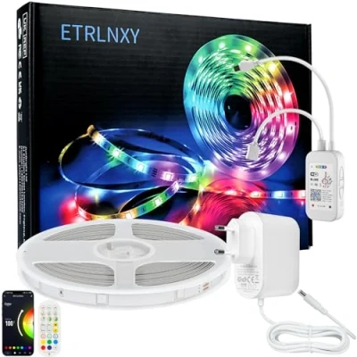 Afbeelding van Alexa LED Strip 20m, Wifi Lights RGB Stripes Fee Muziek Syncing, Tuya App Functie met Google Assistant, Strips DIY Custom Scene Mode Slaapkamer Keuken Home Party