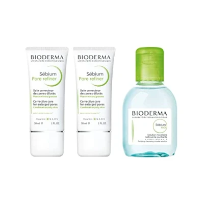 Afbeelding van Bioderma Sebium Pore Refiner + H2O Verstevigt en verfijnt Anti glans de poriën huidtextuur Gezicht Gemengde vette huid Set van 2 x 30 ml 1