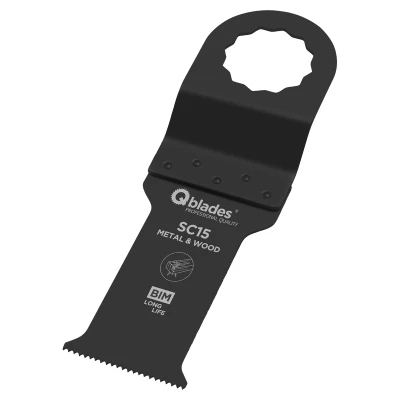 Afbeelding van Qblades SC15 28x60mm multitool Bi metalen zaagblad Hout en Metaal (SuperCut)