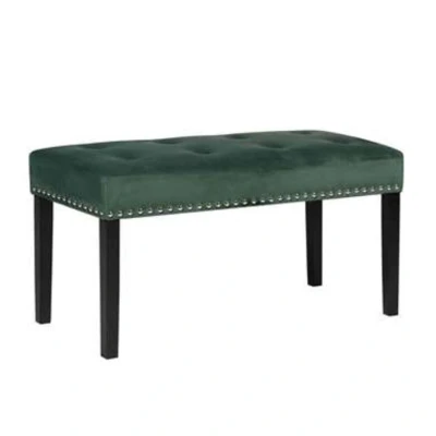 Afbeelding van Beliani Hocker YORKTON Groen fluweel