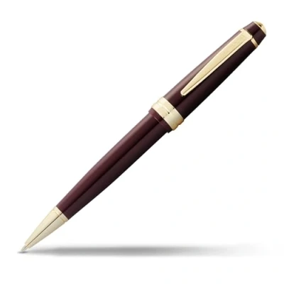 Afbeelding van Cross Bailey Light balpen (lijndikte F, schrijfkleur: zwart, incl. geschenkverpakking) rode lak met goudkleurig beslag