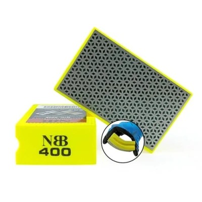 Afbeelding van NBB Diamanten handschuurpad polijstpad voor schuren of polijsten Diamanthandpad schuur /polijstblok met flexibele sponsrug het slijpen van steen keramiek tegels glas hout metaal (1, 400#)