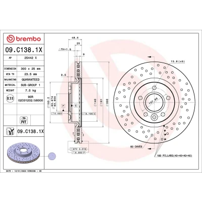 Afbeelding van Brembo Remschijven 09.C138.1X