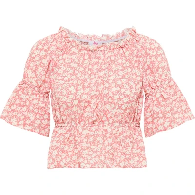 Afbeelding van MYMO Blouse lichtroze / wit