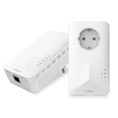 Afbeelding van Strong POWERL1000DUOWIFIEUV2 PowerLine netwerkadapter 1000 Mbit/s Ethernet LAN Wifi Wit 2 stuk(s)