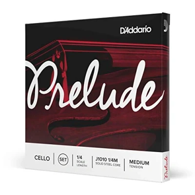 Afbeelding van D&#039;Addario J1010 1/4M Prelude 1/4 Schaal Medium Spanning Cello String Set