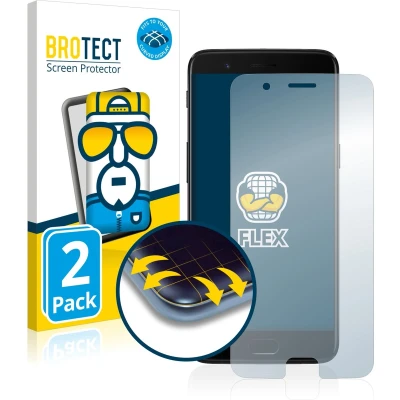 Afbeelding van BROTECT Screenprotector voor OnePlus 5 Folie Beschermfolie transparant volledig dekking (2 Stuks)