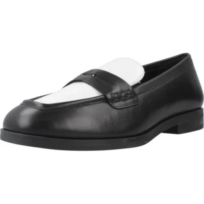 Afbeelding van Geox Dames D Claridie A moccasin, zwart/wit, 39 EU, zwart wit, EU
