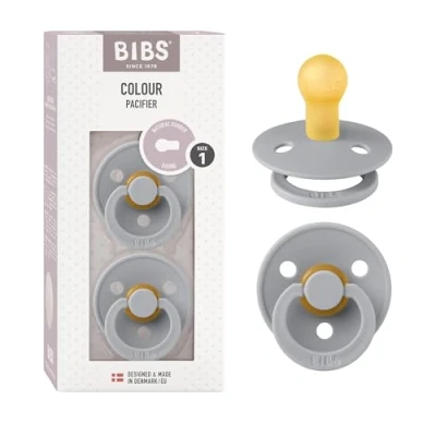 Afbeelding van BIBS® Fopspeen Colour Wolk &amp; 0 6 maanden, 2 stuks.