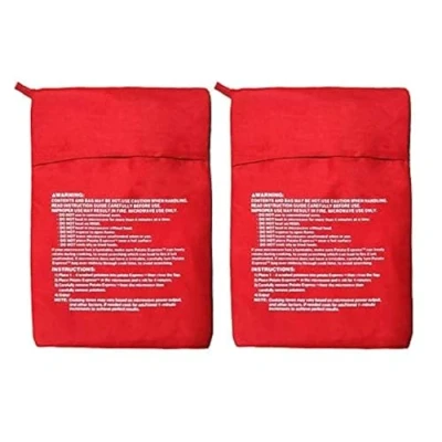 Afbeelding van momoland Set van 2 magnetrons aardappel fornuis zak zak, perfecte aardappelen slechts in 4 6 minuten rood