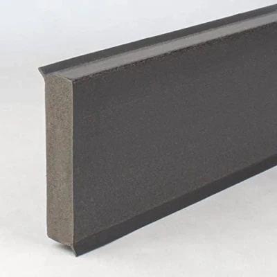 Afbeelding van PROVISTON Kunststof plint hardschuim PVC basalt 12 x 60 2500 mm glad waterdicht hoogwaardige eenvoudige montage