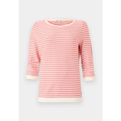 Afbeelding van TOM TAILOR Denim Sweatshirt voor dames, 37366 Rood Wit Structure Stripe, L