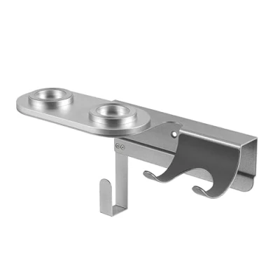 Afbeelding van PureMounts® Wandhouder voor haardroger Dyson® Supersonic, magnetische bevestiging, kabelbeheer, draagvermogen tot 5 kg, siliconen pad, metallic grijs