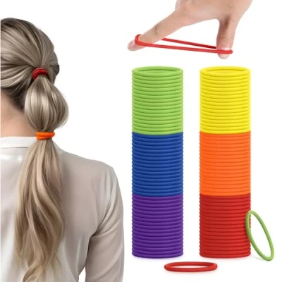 Afbeelding van H&amp;S haarelastiekjes Voor kinderen dames en heren 100 stuks Haarelastieken 4 mm Zacht &amp; elastisch Zonder metaal alle haartypes Unicorn