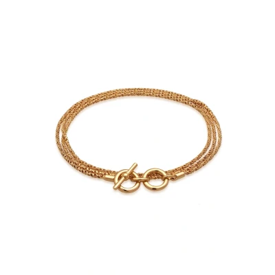 Afbeelding van Kuzzoi Kordel Tbone Oxidiert Armband, Heren, Maat: 19, Gold