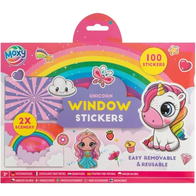 Afbeelding van Creative Craft Group Raamstickers met 2 Sticker Scenes Eenhoorn, 100st.
