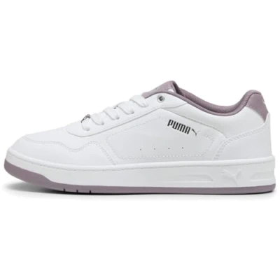 Afbeelding van PUMA Dames Court Classy Sneaker, wit pruim Jam Zilver, 4 UK, White Plum 37 EU
