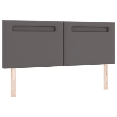 Afbeelding van vidaXL Hoofdbord Eenvoudig Ontwerp Grijs 160 cm Kunstleer