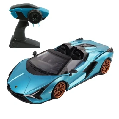 Afbeelding van TURBO CHALLENGE Lamborghini Sian RC Prestige 1/16 098852 Afstandsbestuurbare auto Blauw Batterijen niet inbegrepen Kunststof Kinderspeelgoed Cadeau Vanaf 6 jaar