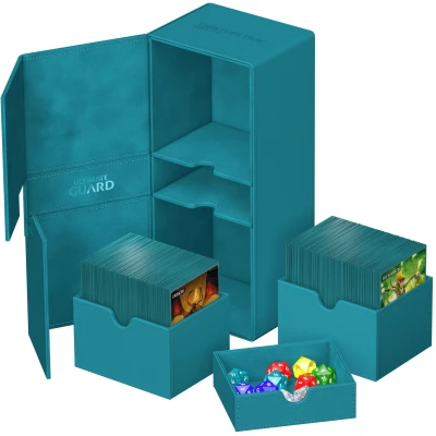 Afbeelding van Ultimate Guard Twin Flip&#039;n&#039;Tray 266+ XenoSkin: Petrol
