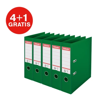 Afbeelding van Ordner Esselte Vivida No.1 multipack 75mm A4 5 stuks groen