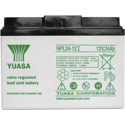 Afbeelding van Yuasa NPL24 12 Loodaccu V 24 Ah Loodvlies (AGM) (b x h d) 166 125 175 mm M5 schroefaansluiting Onderhoudsvrij