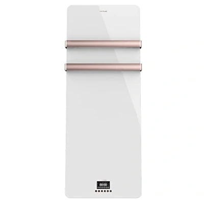 Afbeelding van Cecotec Elektrische handdoekhouder ReadyWarm 9870 Crystal Towel RoseGold. 850 W, LED scherm, afstandsbediening, 24/7 timer, touchscreen, IP24 bescherming, 10 m² dekking, 2 hangers, dubbel veiligheidssysteem, Installatiekit