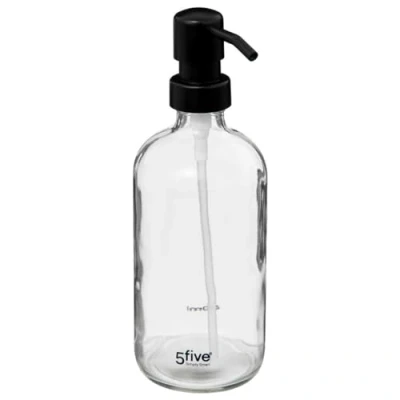 Afbeelding van Zeeppompje/zeepdispenser van glas transparant 450 ml Zeeppompjes