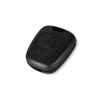 Afbeelding van 1neiSmartech Beschermhoes voor afstandsbediening met 2 toetsen, compatibel Toyota Aygo Citroen C1 C2 C3 C4 C5 Peugeot 103 107 206 (schaal + toetsafdekking reserveschroef)