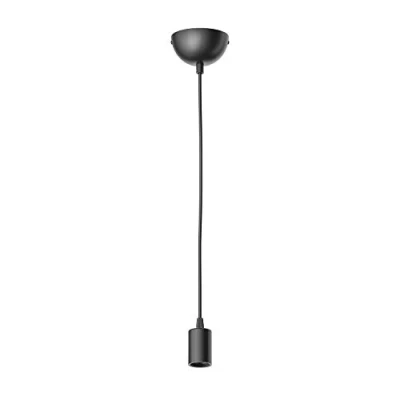 Afbeelding van ledscom.de Hanglamp/hanglamp DORI, mat zwart, 1x E27 max. 60W, vintage, retro, led, industrieel, touw, lamp, hanglamp, plafondlamp, eettafel