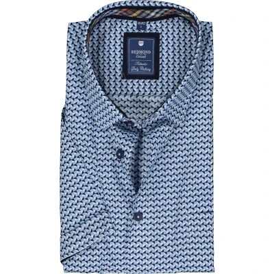 Afbeelding van Redmond Comfort FIT Kurzarm Overhemd, Heren, Maat: Large, Blau