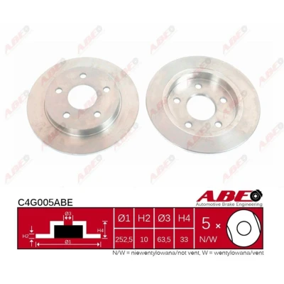 Afbeelding van ABE Remschijven C4G005ABE