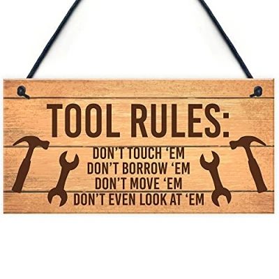 Afbeelding van RED OCEAN Grappig Gereedschap Teken Voor Man Cave Garage Schuur Deur Gift Mannen Papa Oa