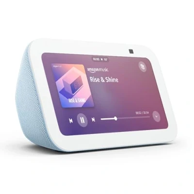Afbeelding van Amazon Echo Show 5 (3e generatie) Slim scherm en slimme wekker met scherpe geluidskwaliteit Smartspeaker wifi, bluetooth Alexa (spreekt Nederlands) Blauw