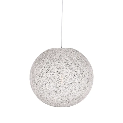 Afbeelding van LABEL51 Twist hanglamp 30 cm wit Vlas