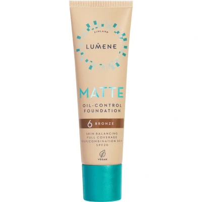 Afbeelding van Lumene Matte Oil Control Foundation SPF20 6 Bronze (30 ml)