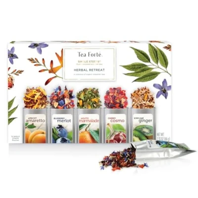 Afbeelding van Tea Forte Herbal Retreat Single Steeps losse thee in portiezakjes, verpakking van 1 (1 x 66 g)