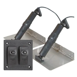 Afbeelding van Elektrische trim tab set 9x12 12v (boot 16&#039; 26&#039;/5 7 5m) incl. bedienpaneel (double rocker switch)