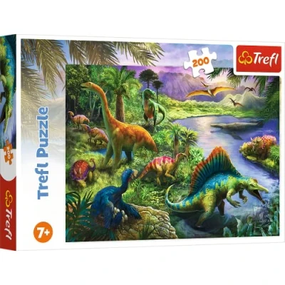 Afbeelding van Trefl, Puzzel, Roofzuchtige dinosaurussen, 200 elementen, voor kinderen vanaf 7 jaar
