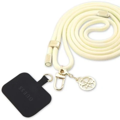 Afbeelding van GUESS, Koord Nylon gevlochten choker 80cm, Geel