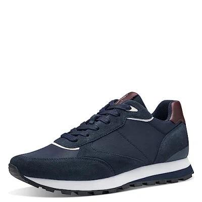 Afbeelding van Marco Tozzi BY Guido Maria Kretschmer Sneakers laag, Heren, Maat: 44, Navy comb Leer