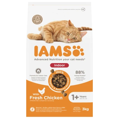 Afbeelding van Iams Cat Adult Indoor Kattenvoer Kip 3 kg